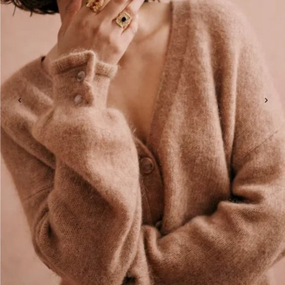 Sezane | Mia Cardigan in Camel - Picture 2 of 7